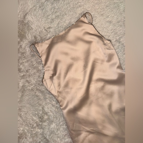 New HOUSE OF CB 'Margiela' Ivory Crystallised Midi Dress sz M - Picture 8 of 11